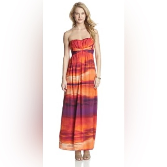 New Women’s Jessica Simpson Sunset Strapless Maxi Dress, size 10 - Picture 1 of 7